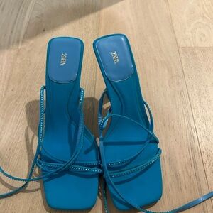 Zara Blue Strappy Women's Sandals